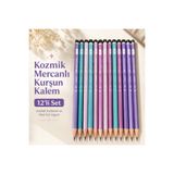Faber Castell Kozmik Mercan 12'Li Kurşun Kalem Seti - Özel Tasarım Yıldızlı Okul Ve Not Kalemi - 1 Düzine Estetik Kırtasiye Paketi