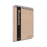 Faber-Castell Kraft Bloknot, A4, 80 Yaprak, Çizgili, Karton Kapak, Spiral Cilt, 70g Kaliteli Kağıt, Dayanıklı ve Kullanışlı