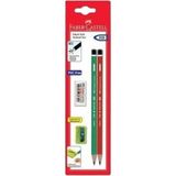 Faber-Castell Kurşun Kalem 2 Adet + Silgi + Kalemtıraş Okul Seti (7'li Paket)