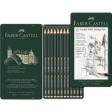 FABER-CASTELL Kurşun kalem CASTELL 9000 tasarım, 12'li metal kılıf, 1 paket teslim edilir, paket içeriği: 12'li kutu
