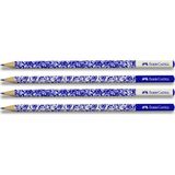 Faber-Castell Kurşun Kalem - Floral - 4'lü