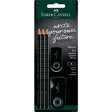 Faber-Castell Kurşun Kalem Ofis Seti Siyah,3'lü Grip 2001 Kalem, Silgi ve Kalemtıraş Dahil - Renkli