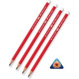 Faber-Castell Kurşun Kalem Üçgen 4 Adet Faber Castell Okul Kalemi Kurşun Kalem 2,5b Kurşun Kalem - Siyah