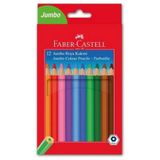 Faber Castell Kuru Boya Jumbo Tam Boy 12 Renk 1 Paket Karton Kutu Jumbo Kuru Boya Kalemi 12 Li Canlı Renkler Boya
