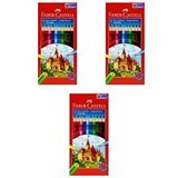 Faber Castell Kuru Boya Kalemi 12 Li 3 Adet Çok Renkli