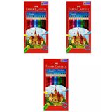 Faber Castell Kuru Boya Kalemi 12 Li 3 Adet