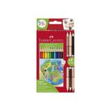 Faber Castell Kuru Boya Kalemi 12+3 Bicolor
