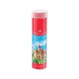 Faber-Castell Kuru Boya Kalemi, Kırmızı Metal Tüp Kutu, 24 Renk, Tam Boy, Kalemtıraş Hediyeli, Yumuşak Mineli, Kırılmaya Dayanıklı Uçlar, Kolay Açılır