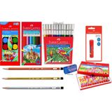 Faber-Castell Kuru Boya - Sulu Boya - Pastel Boya - Keçeli Kalem - Pritt Seti