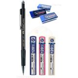 Faber-Castell L 1347 Versatil Kalem 0.7 Siyah + 120'LI 0.7 Uç 3 Adet + 3 Adet Sınav Silgisi Dust-Free Mavi