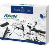 Faber-Castell Manga Starter Set,3 Adet Pitt Artist Kalem,TK Fine Versatil Kalem (0.5 mm)ve Min,Silgi,Çizim Şablonu