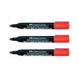 Faber-Castell Markor Permanent Jumbo Kirmizi Kalem 3Lu