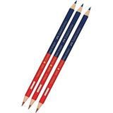 Faber-Castell Mavi Kırmızı Çift Taraflı Kalem Kopya 3 Adet Faber Mavi Kırmızı Çift Taraflı Kurşun Kalem Başlık Kalemi 3 Adet - Mavi - Kırmızı - Standart