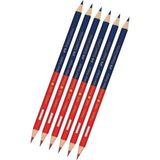 Faber-Castell Mavi Kırmızı Çift Taraflı Kalem Kopya 6 Adet Faber Mavi Kırmızı Çift Taraflı Kurşun Kalem Başlık Kalemi 6 Adet - Standart - Mavi - Kırmızı