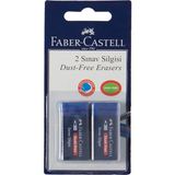 Faber-Castell Mavi Sınav Silgisi 2'li Orta Boy 14 x 1 x 7 cm Ekonomik Kullanım İçin
