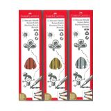 Faber Castell Mercanli 2/B Kursun Kalem Metalik Renkler( Yeni) 12 Adet
