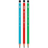 Faber-Castell Mercanlı Kurşun Kalem 4 Adet Kırmızı Mavi Yeşil Renk Seçenekleriyle