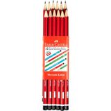 Faber-Castell Mercanlı Kurşun Kalem Kırmızı - 12 Adet