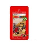 Faber-Castell Metal Kutu İçindeki 12 Renk Kuru Boya Ölçülerle Yaratıcılığınızı Geliştirin