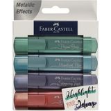 Faber-Castell Metalik Fosforlu Kalem Seti 4'lü – 1-2-5 mm Uç, Glorious Red, Precious Green, Magnificent Blue, Shimmering Violet