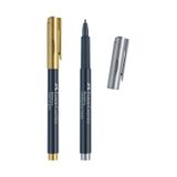 Faber-Castell Metalik Permanent Çizim Kalemi Altın-gümüş 2 Renk Altın - Gümüş