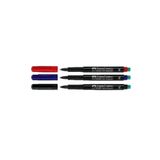 Faber Castell Multimark 1525 Permanent Asetat Kalemi, M, 3'lü Set, Siyah-Kırmızı-Mavi