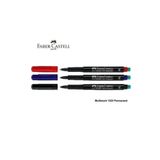 Faber-Castell Multimark 1525 Permanent Marker, 3'lü Set, Siyah-Kırmızı-Mavi