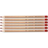Faber-Castell Naturel Kırmızı Renkli Kurşun Kalem 6'lı