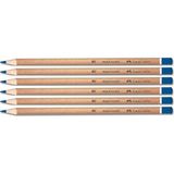 Faber-Castell Naturel Mavi Renkli Kurşun Kalem 6'lı
