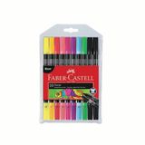 Faber-Castell Neon Çift Taraflı Keçeli Kalem 10 Renkli Set Ölçülerle Eğlenceli Çizimler İçin