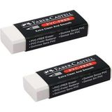 Faber Castell No: 20 PVC Free Büyük Boy 2'li Beyaz Silgi