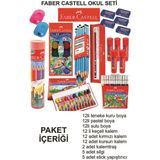 Faber-Castell Okul Paketi 12'li Keçeli Kalem 12 Adet Kırmızı Kalem 12 Adet Kurşun Kalem