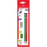 Faber-Castell Okul Seti 2 Mercanlı Kurşun Kalem Silgi Kalemtraş PVC-Free Renkli