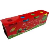 Faber-Castell Oyun Hamuru 4X100Gram Klasik Renk Kırmızı,Sarı,Mavi,Yeşil