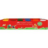 Faber-Castell Oyun Hamuru 6 Renk,6x85 gr,Klasik Renkler,Yumuşak Hamur,Eğlenceli Hamur Seti - Çok Renkli