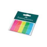 Faber Castell Page Marker(Film Index),5 Renk Yapışkanlı Ayraç Seti,12x44 mm,Ekstra Yapışkanlı,Solvent İçermez