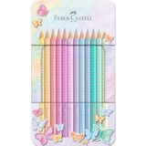 Faber Castell Parlak Pastel Renkler Kuru Boya Kalemi 12'Li Metal Kutu