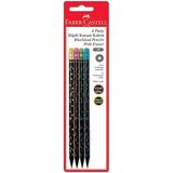 Faber Castell Party 4'lü Silgili Kurşun Kalem