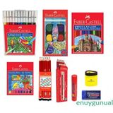 Faber Castell Pastel Boya Kuru Boya Sulu Boya Kursun Kalem Kırmızı Kalem Kecelı Kalem
