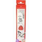 Faber Castell Pastel Renkler 12'li Üçgen 2b Mercanlı Kurşun Kalem