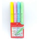 Faber-Castell Pastel Renkler Fosforlu Kalem 4'lü 1 Paket Faber Castell Textliner Pastel Renkler Kesik Uçlu - 4'lü Paket - Renkli