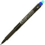Faber-Castell Permanent Asetat Kalem, S Uç, Mavi, Kalıcı ve Solmayan Yazım, Asetat Silgili - Standart