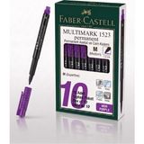 Faber-Castell Permanent Asetat ve Cam Kalemi M Uç (1.0 Mm) Mor - 10 Adet Toptan Paket