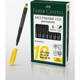 Faber-Castell Permanent Asetat ve Cam Kalemi S Uç (0.4 Mm) Sarı - 10 Adet Toptan Paket