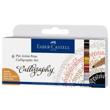 Faber-Castell Pitt Çizim Kalemi 6'lı Kaligrafi Seti