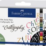 Faber-Castell Pitt Kaligrafi Çizim Kalemi Seti 8’li, 2 mm Kesik Uç, Kalıcı Hint Mürekkebi, Solmaya Dayanıklı, 8 Renk