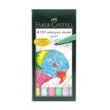 Faber Castell Pitt Kaligrafi Seti pastel 6'l ıArtist Pen
