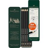 Faber-Castell Pitt Matt Dereceli Kurşun Kalem Seti, 6’lı, 2B-12B, Ultra Mat, Parlama Yapmaz, Teknik