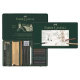Faber-Castell Pitt Mono Chrome Metal Kutu 33 Parça Çizim Seti