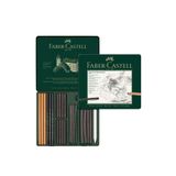 Faber Castell Pitt Monochrome 24’lü İşlenmiş Kömür Seti – Profesyonel Karakalem ve Eskiz Seti